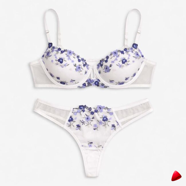 Ensemble Dentelle Travesti Eden Blanc - vue 2