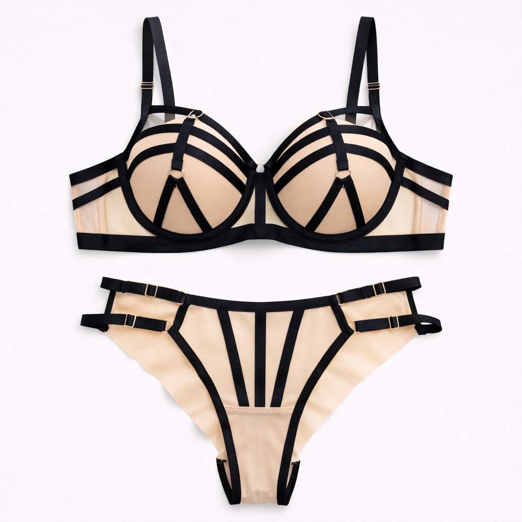 Ensemble Lingerie Élégance Noire – Séduction en Dentelle – Image 2