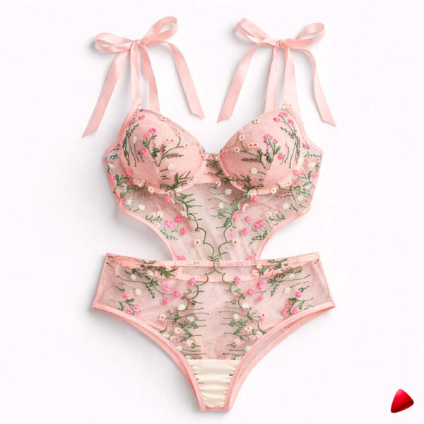 Ensemble Lingerie Crossdresser Vert Emeraude - vue 2
