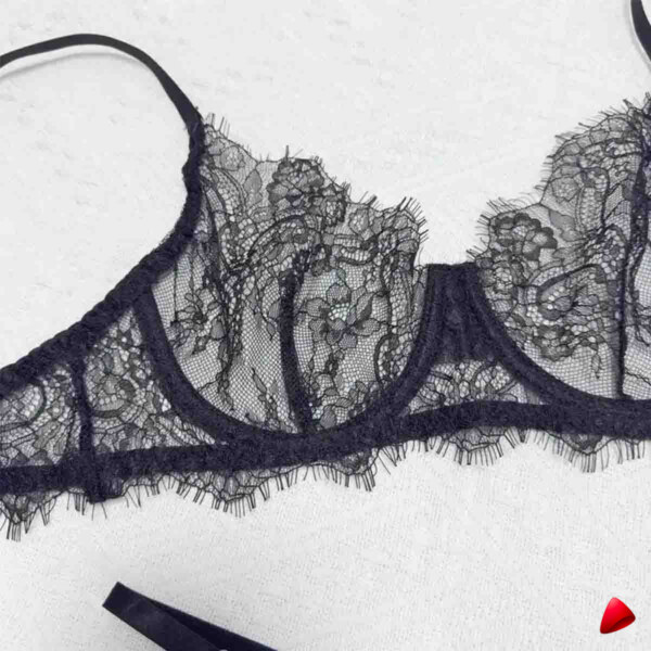 Ensemble Dentelle Étoile Travesti Bleu Nuit - vue 2