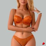 Ensemble Lingerie Travesti Orange Eclat - photo principale travesti & crossdresser