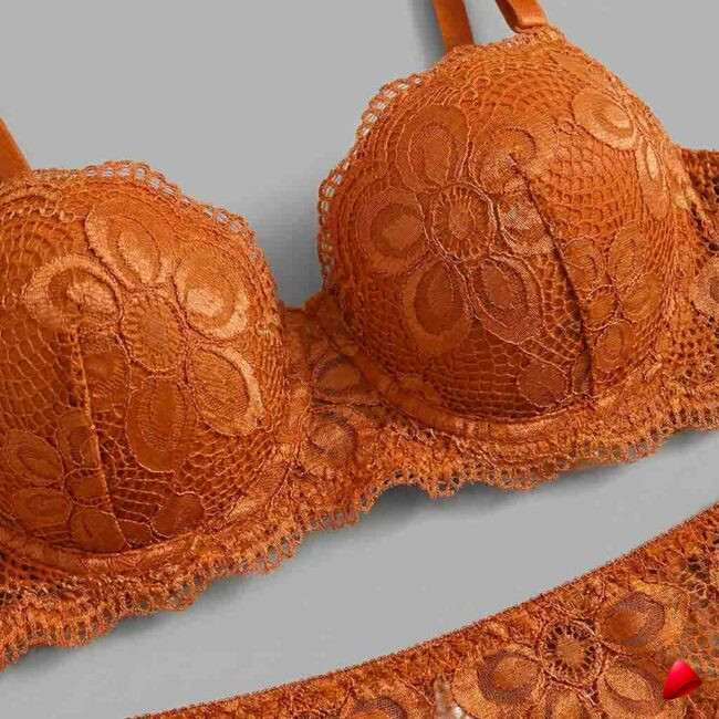 Ensemble Lingerie Travesti Orange Eclat - vue 3