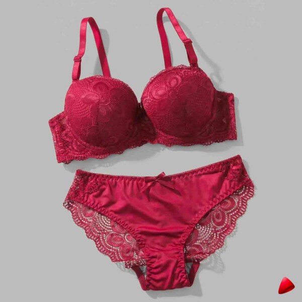 Ensemble Dentelle Travesti Rouge Sublimante - vue 2