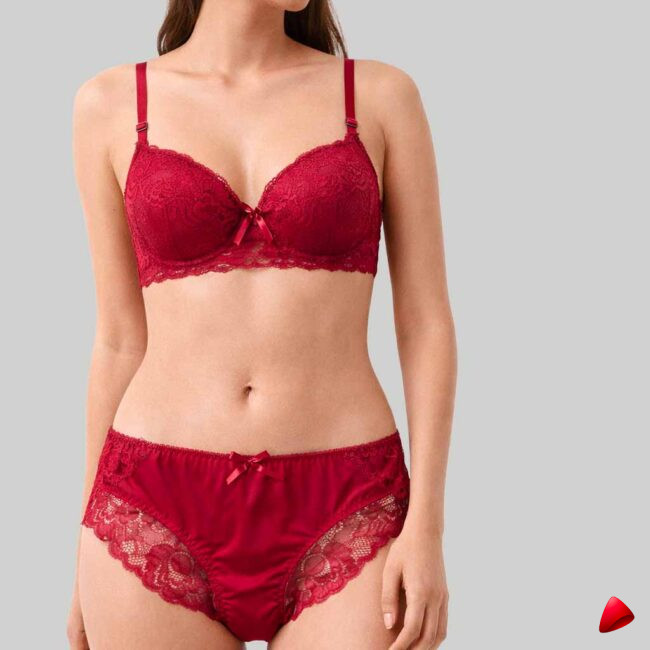 Ensemble Dentelle Travesti Rouge Eclat - photo principale travesti & crossdresser