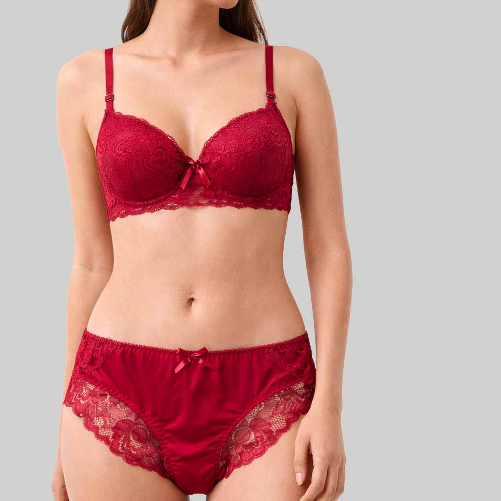 Ensemble Lingerie Rouge – Éclat de Dentelle