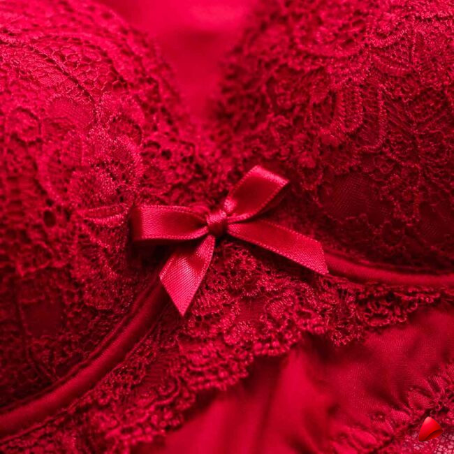 Ensemble Dentelle Travesti Rouge Eclat - vue 3