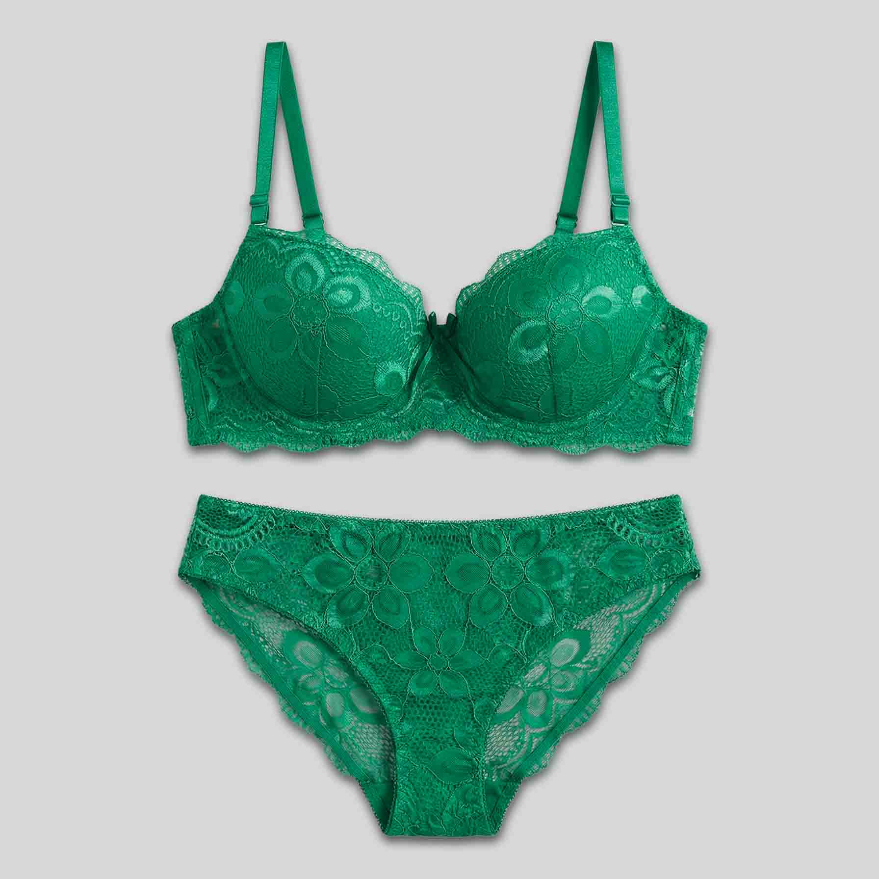 Ensemble Lingerie Vert Émeraude – Élégance Envoûtante – Image 2