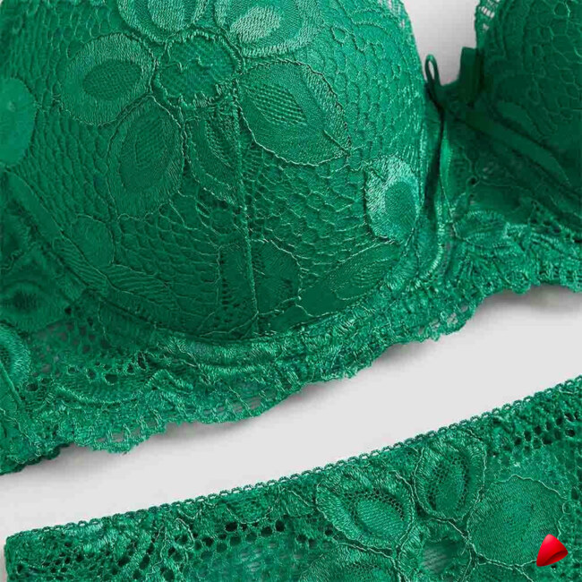 Ensemble Lingerie Travesti Vert Emeraude - vue 3