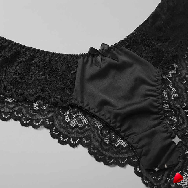 Ensemble Lingerie Crossdresser Noir Eblouissant - vue 3