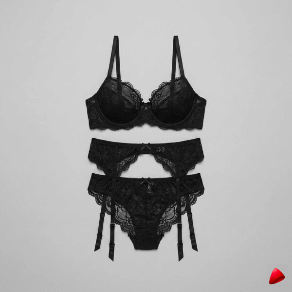 Ensemble Lingerie Travesti Nuit Étoilée Bleu - vue 2