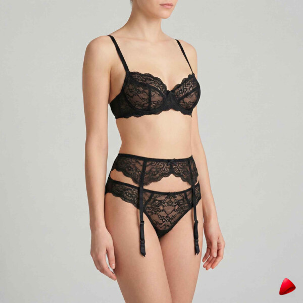 Ensemble Lingerie Travesti Nuit Étoilée Bleu - photo principale travesti & crossdresser