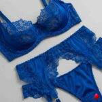 Ensemble Satin Travesti Bleu - vue 3