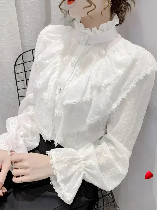Blouse Dentelle Travesti blouse dentelle, vue 3