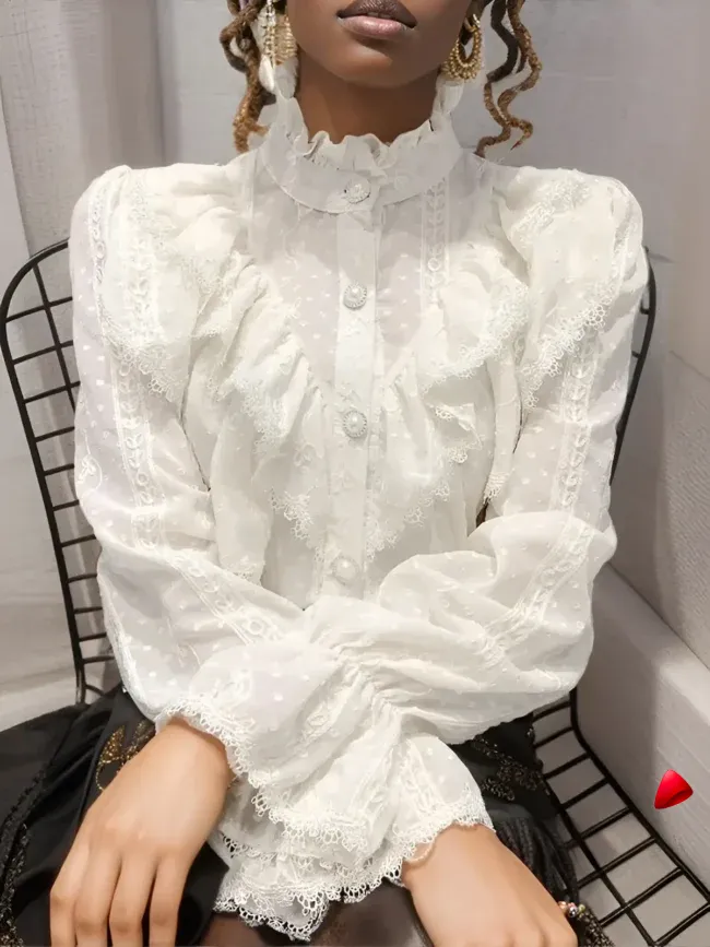 Blouse Dentelle Travesti blouse dentelle, vue 4