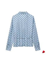 Blouse Polka Dot Satin Travesti blouse polka dot satin, vue 3