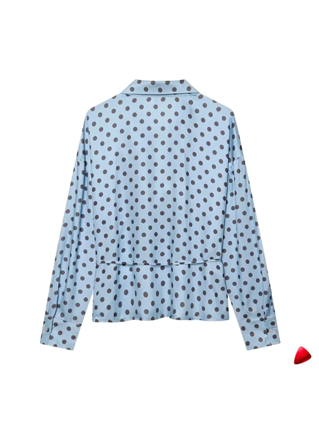 Blouse Polka Dot Satin Travesti blouse polka dot satin, vue 3