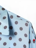 Blouse Polka Dot Satin Travesti blouse polka dot satin, vue 4