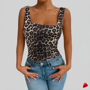 Caraco Léopard Travesti caraco léopard, image principale, conçue pour morphologie homme féminisé