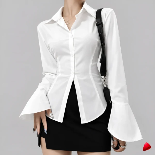 Chemise Bodycon Travesti chemise bodycon, image principale, conçue pour morphologie homme féminisé