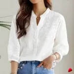 Chemise Brodée Travesti chemise brodée, image principale, conçue pour morphologie homme féminisé