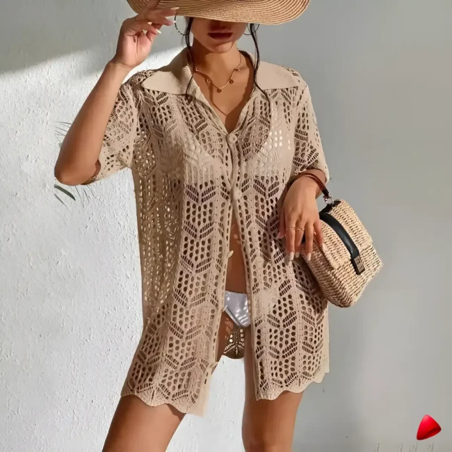 Chemise Plage Travesti chemise plage crochet, vue 6