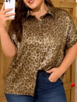 Chemise Léopard Travesti chemise léopard plus size, vue 3