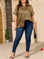 Chemise Léopard Travesti chemise léopard plus size, vue 4