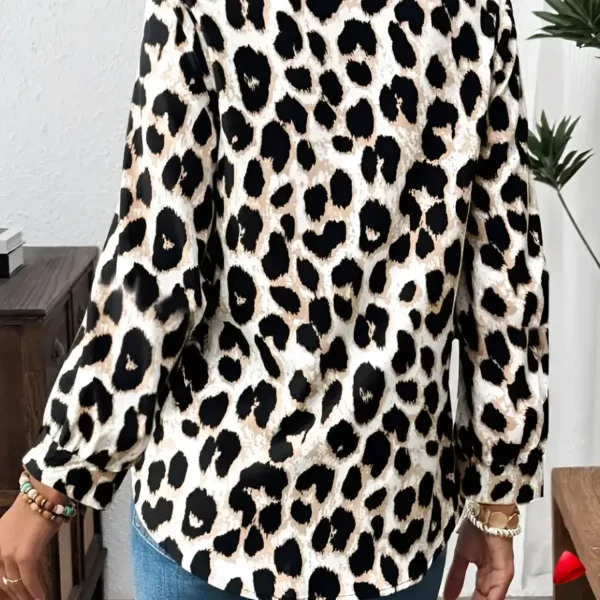 Chemise Satin Léopard Travesti chemise satin léopard, vue 2