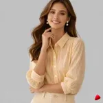 Chemise Rayée Travesti chemise rayée, image principale, conçue pour morphologie homme féminisé