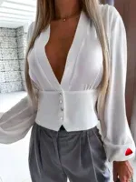 Chemise Ruffle Travesti chemise ruffle office, vue 5