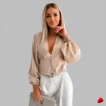 Chemise Ruffle Travesti chemise ruffle office, image principale, conçue pour morphologie homme féminisé