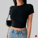 Crop Tee Basique Travesti crop tee basique, image principale, conçue pour morphologie homme féminisé