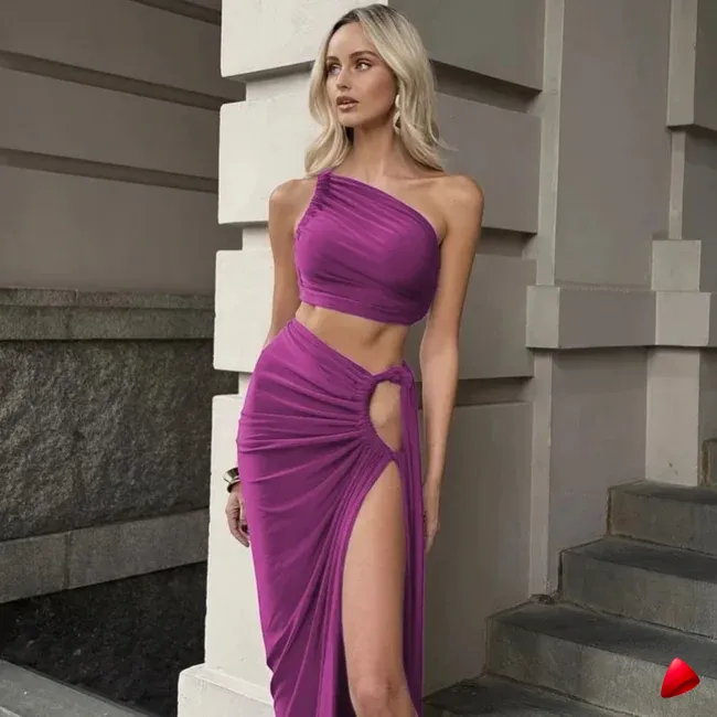 Ensemble Jupe Fendue Travesti ensemble crop jupe fendue, vue 7
