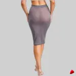 Jupe Crayon Transparente Travesti jupe crayon transparente, image principale, conçue pour morphologie homme féminisé
