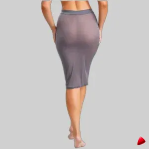 Jupe Crayon Transparente Travesti jupe crayon transparente, image principale, conçue pour morphologie homme féminisé