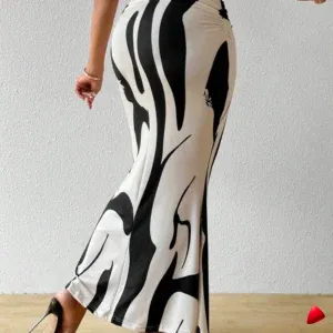 Jupe Longue Zèbre Travesti jupe longue zèbre, vue 2