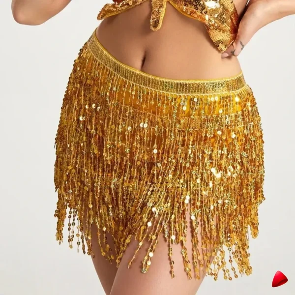 Jupe Sequins Travesti jupe sequins franges, vue 2