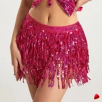 Jupe Sequins Travesti jupe sequins franges, vue 3