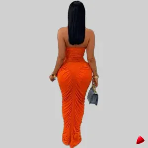 Robe Longue Travesti maxi robe drapée, vue 2