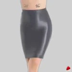 Mini Jupe Crayon Wetlook Travesti mini-jupe crayon wetlook, vue 3