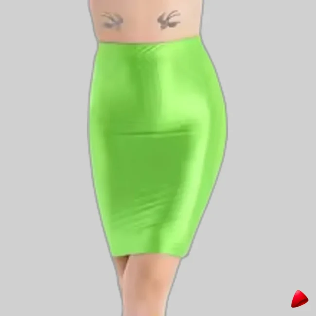 Mini Jupe Crayon Wetlook Travesti mini-jupe crayon wetlook, vue 4