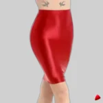 Mini Jupe Crayon Wetlook Travesti mini-jupe crayon wetlook, vue 7