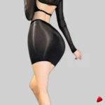 Mini Jupe Ice Silk Travesti mini-jupe ice silk sheer, image principale, conçue pour morphologie homme féminisé