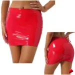 Mini Jupe Latex Travesti mini-jupe latex crayon, vue 8