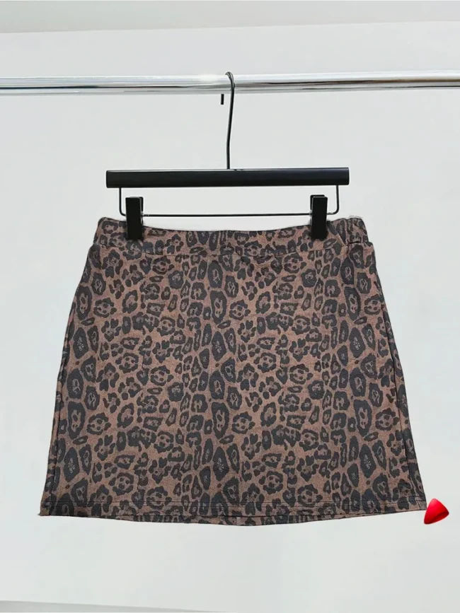 Mini Jupe Léopard Stretch Travesti mini-jupe léopard stretch, vue 4