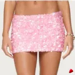 Mini Jupe Paillettes Y2K Travesti mini-jupe paillettes Y2K, vue 5