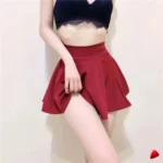 Mini Jupe Plissée Coréenne Travesti mini-jupe plissée coréenne, vue 4