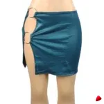 Mini Jupe Pu Anneau Travesti mini-jupe PU anneau, vue 5