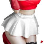 Mini Jupe Plissée Travesti mini-jupe plissée PU, vue 2