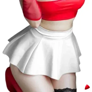 Mini Jupe Plissée Travesti mini-jupe plissée PU, vue 2